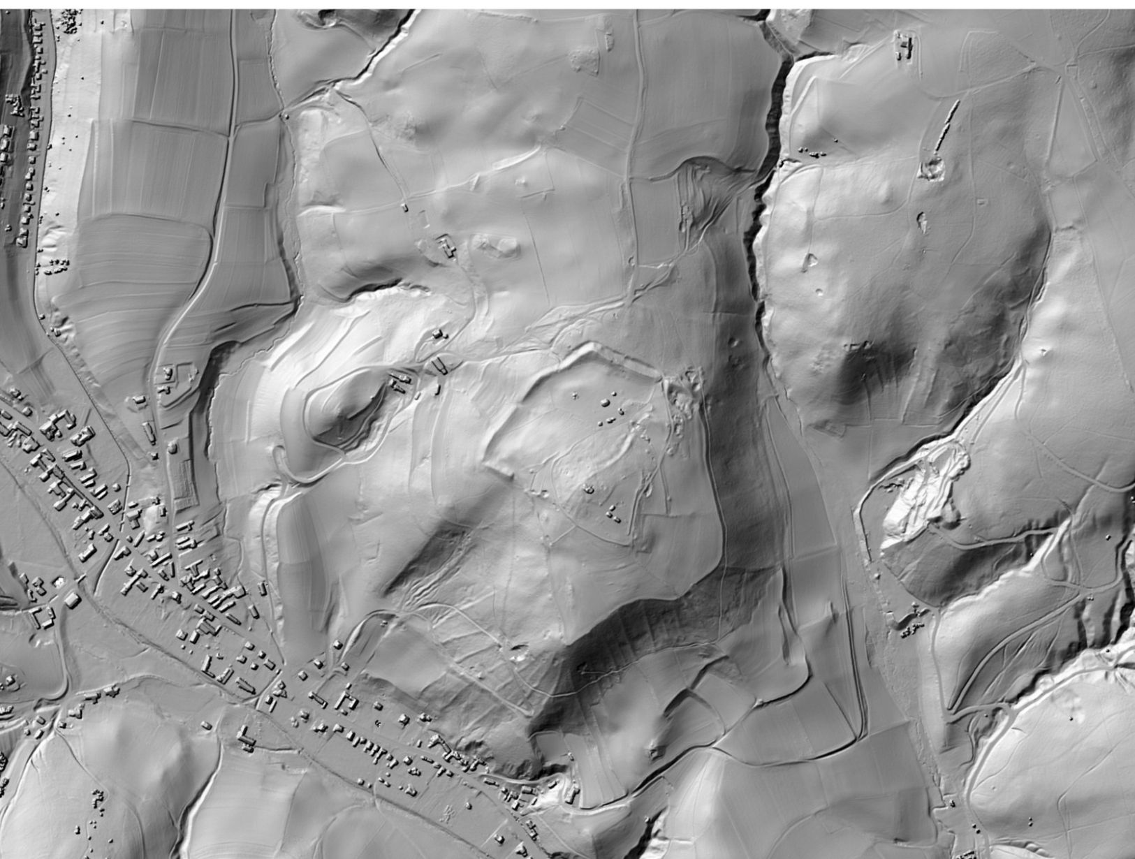 LIDAR Bild Burgberg und Umgebung